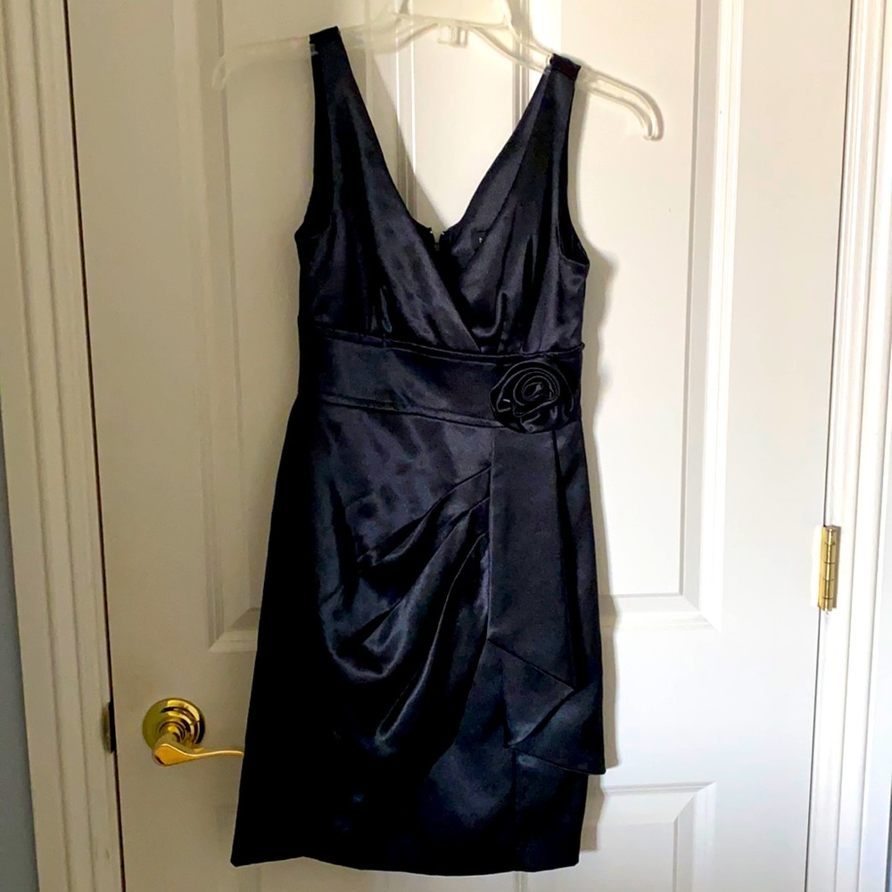 Black silk dress